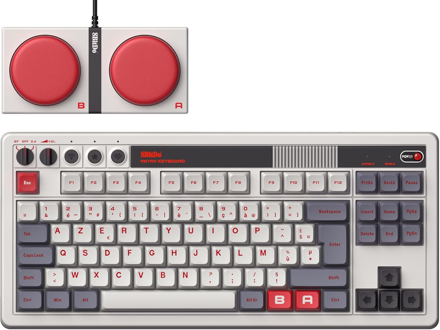 Clavier Mécanique Vintage NMB AQ6-71Z15 AZERTY - Format AT, Occasion Fonctionnel