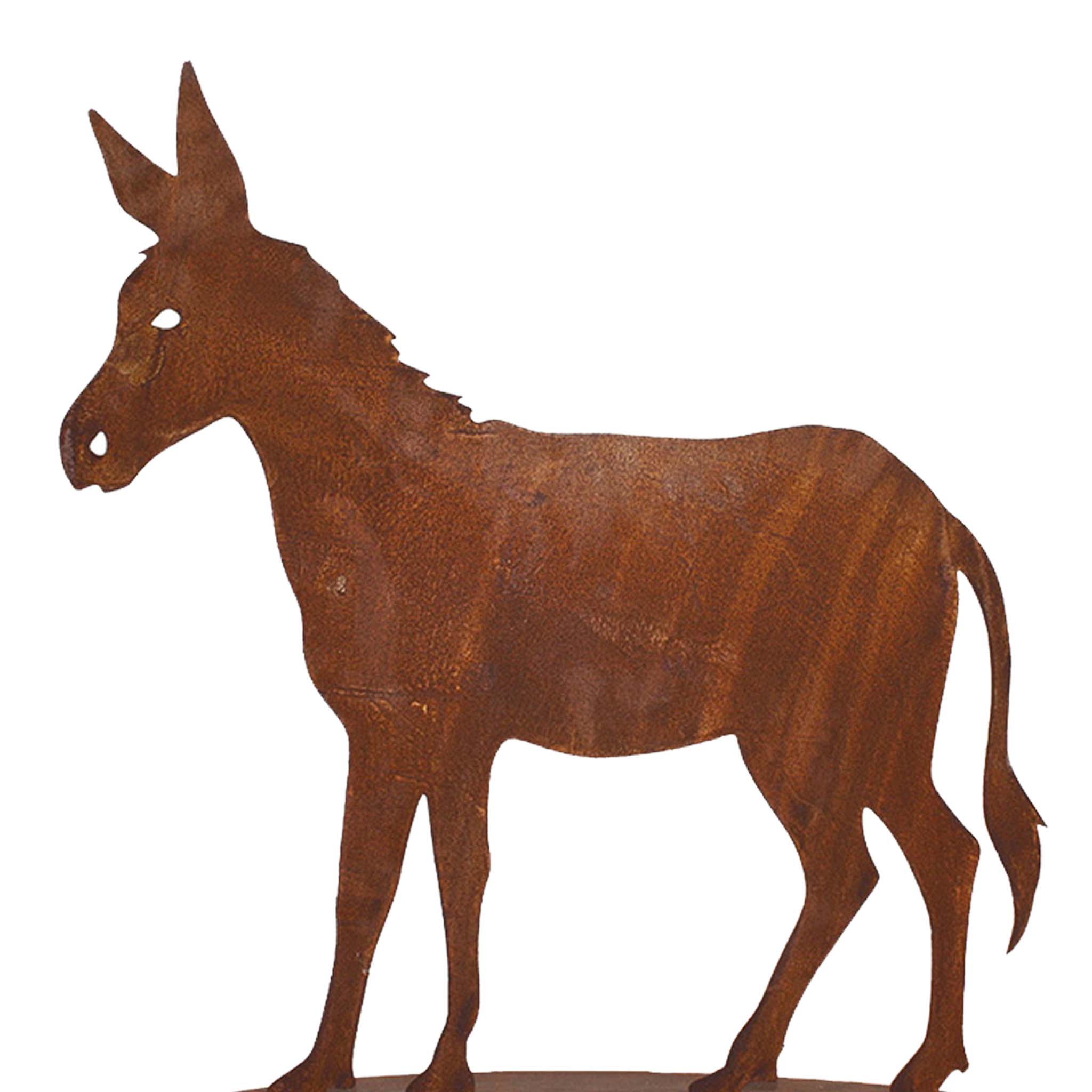 Decor donkey in Corten steel – garden figure