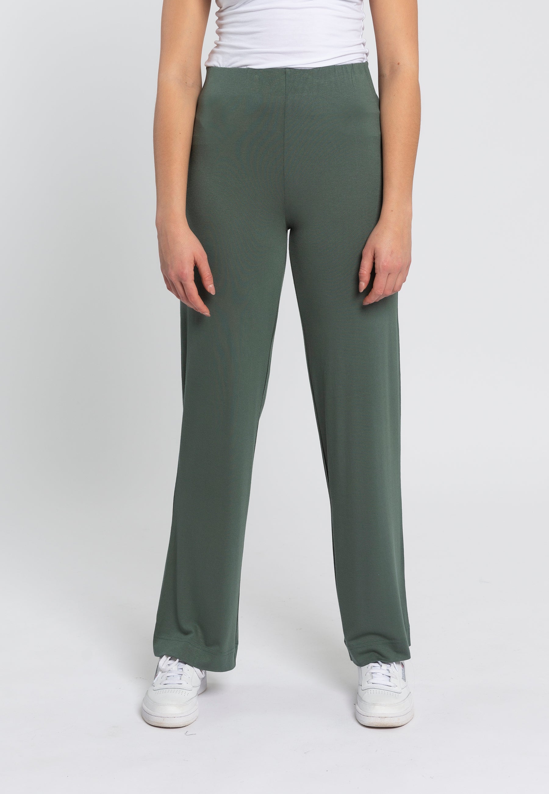 Ragno Pantaloni Verdi Donna Ragno Pantalone Wide Con Tasche