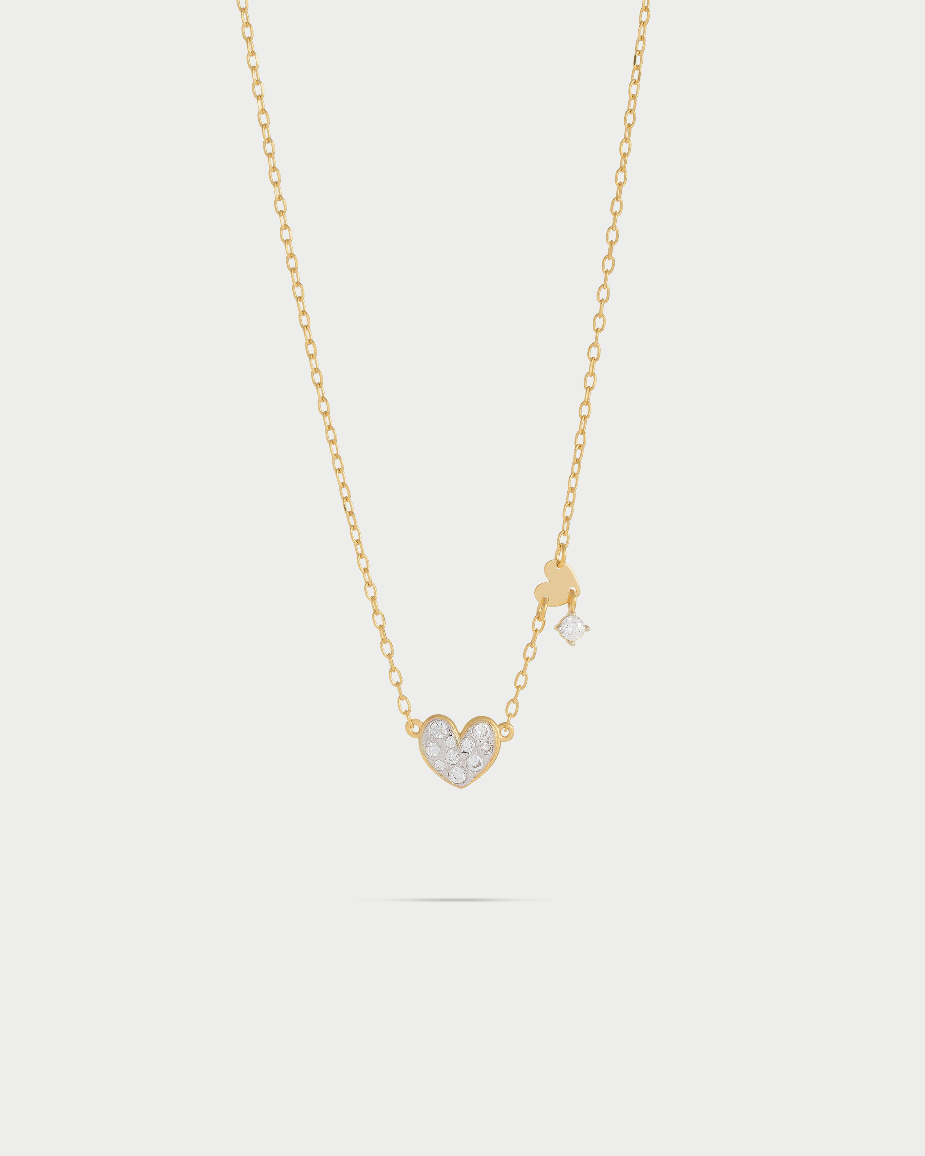 Collana Magica Con Ciondolo Cuore E Corona In Argento 925 E Zirconia - Per Ragazze, Figlia, Nipote - 45 Cm