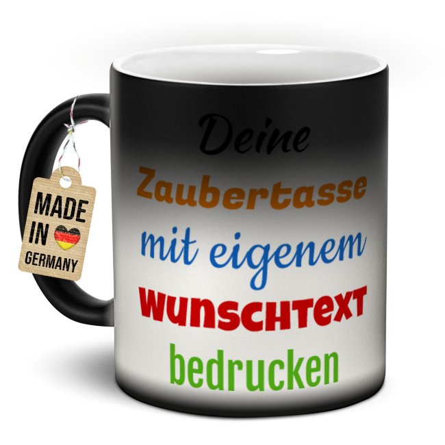 Personalisierte Zaubertasse mit Wunschtext