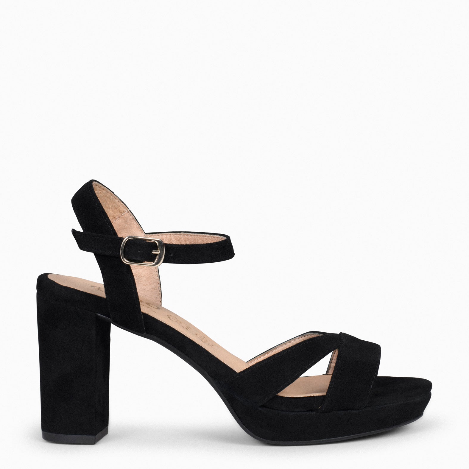 PARIS – Sandales de soirée à talon large et plateforme NOIR miMaO ®