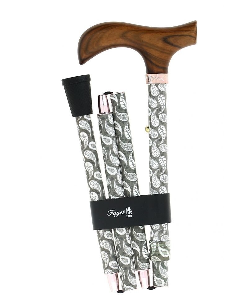 Canne De Marche Pliante 4 Sections - Réglable 83 à 93 Cm - Aluminium Léger Et Antidérapante
