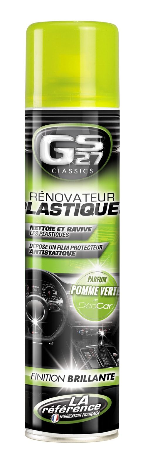 GS27 Décrassant Plastiques 500 Ml - Nettoyant Puissant Intérieur Extérieur - Rénove Et Protège Tableaux De Bord, Pare-chocs, Plastiques Jaunis