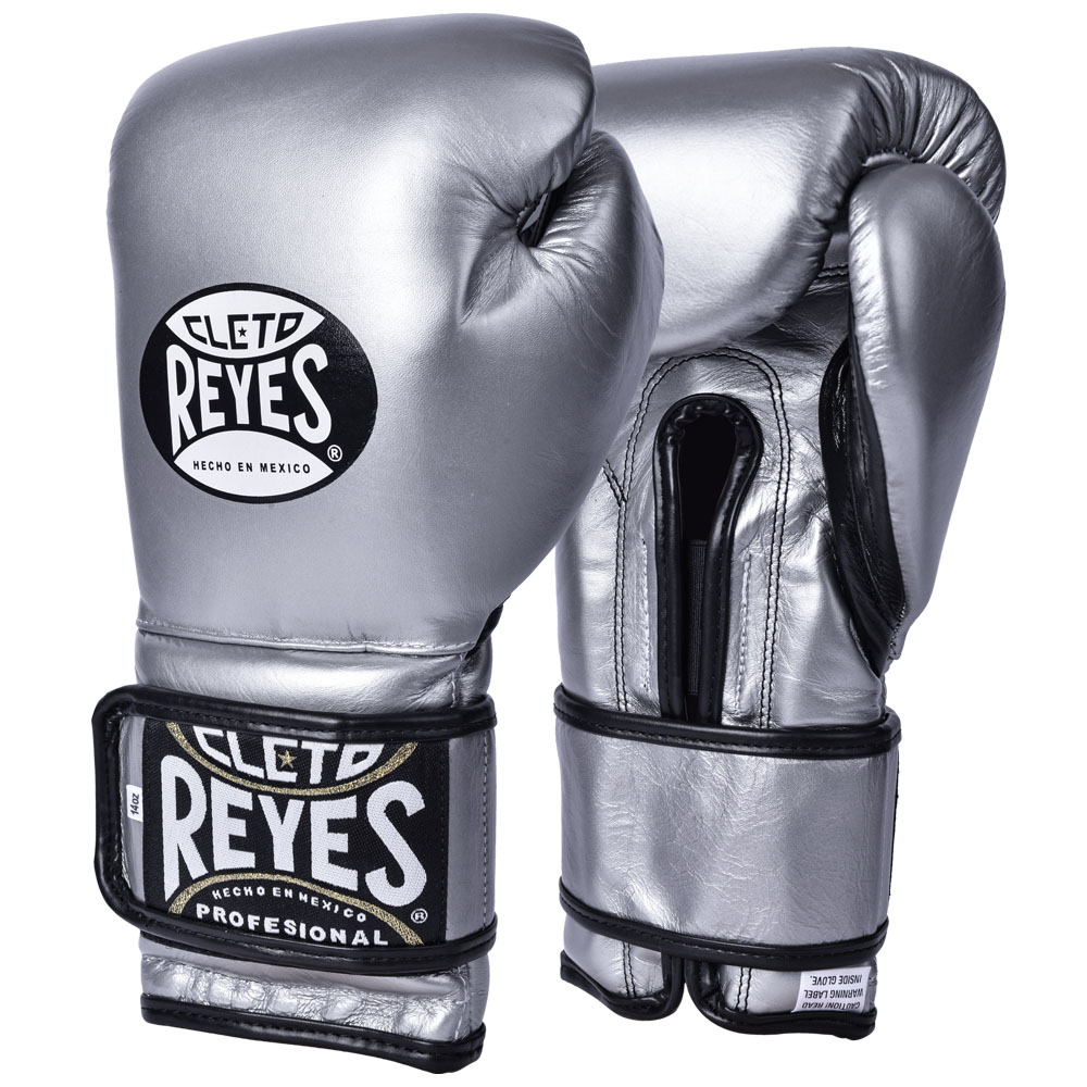 Cleto Reyes Boxing Gloves, Velcro Sparring, silver, 16 Oz