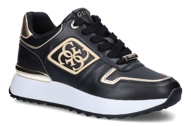 Guess Damesschoenen Guess Sneakers Zwart Goud Lage Sneakers GUESS