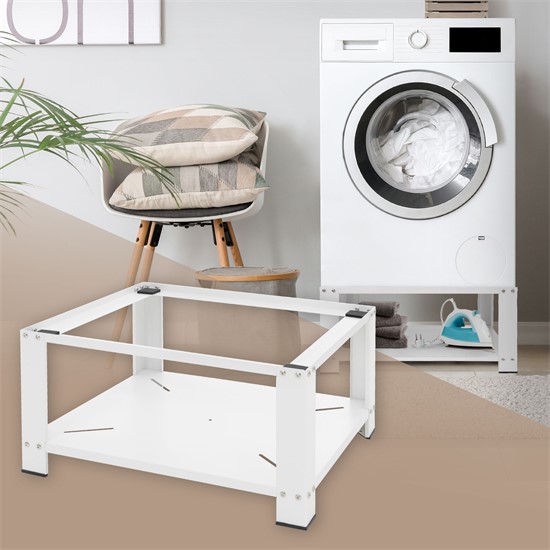 Waschmaschinen Untergestell Unterschrank 63x54x32 cm mit Ablage in Wei