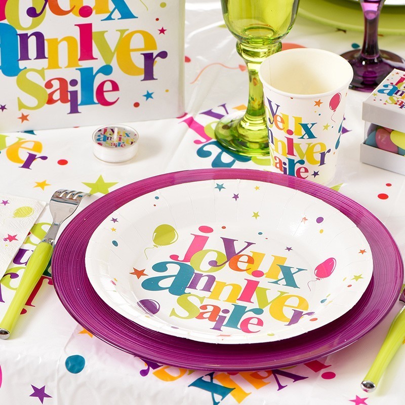 Lot 50 Pièces Vaisselle Jetable Thème Jeu Vidéo - Assiettes Serviettes Pailles Pour 10 Personnes