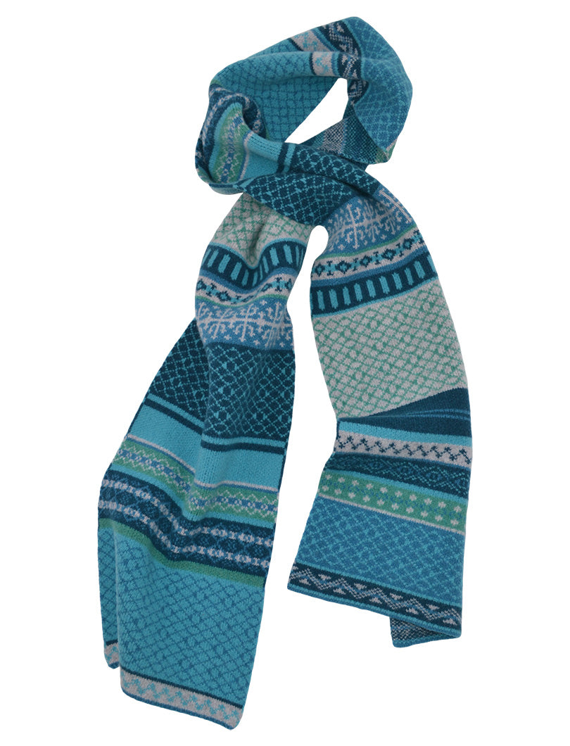 Turquoise fair isle Made in Scotland from finest British - Main Image