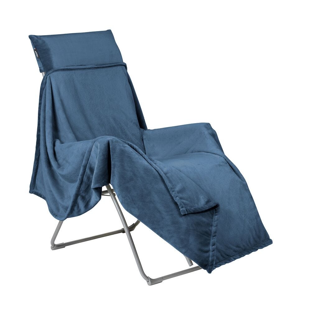 Polarfleece - Decke für Relaxliegen Flocon Polaires Blau Fjord