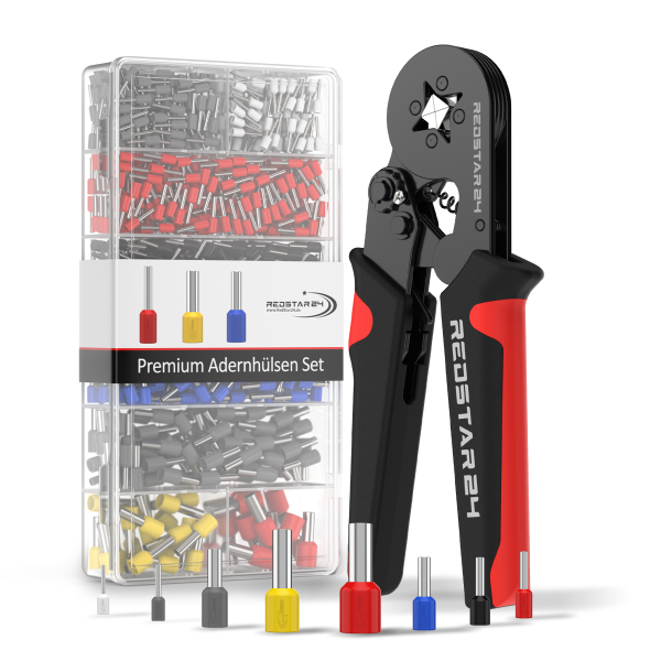 Crimpzangensatz + 5 Paar Backen Crimpzangen Satz Set Ader