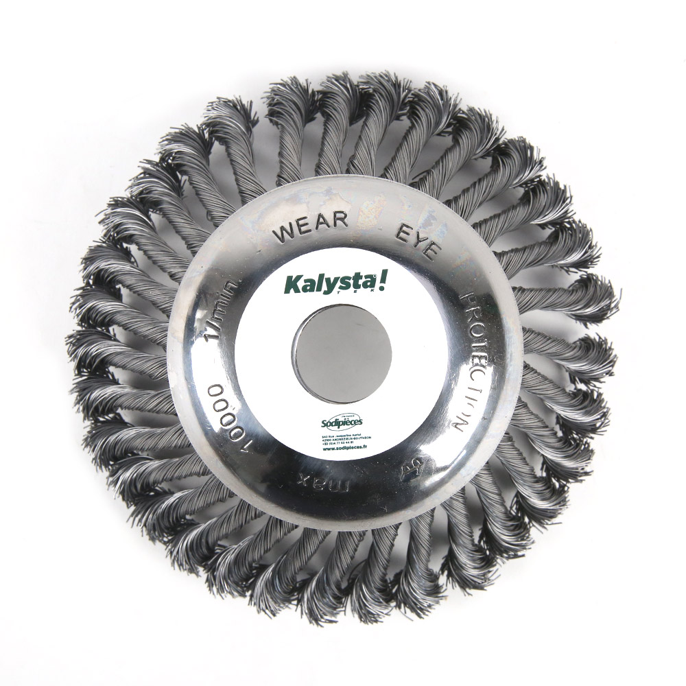 Brosse à Désherber En Acier Inoxydable Ellxen - 255 Mm De Diamètre, 25,4 Mm De Trou - Avec 4 Accessoires Pour Enlever Mauvaises Herbes, Mousse Et Rouille