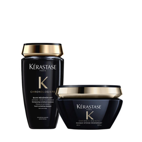 Kérastase Chronologisteセット 250ml + 200ml Chronologiste Total Scalp Hair Revitalizing Hair Care Set