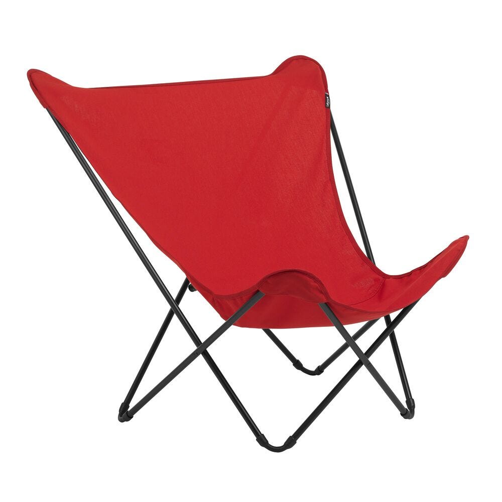 Breiter Butterfly Chair Pop Up XL Airlon Rot Garance Noir | Lafuma Moebel