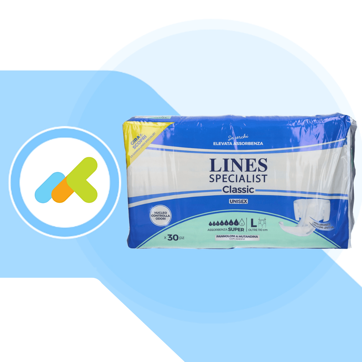 Pannolone a Mutandina Lines Specialist Super Incontinenza Grave