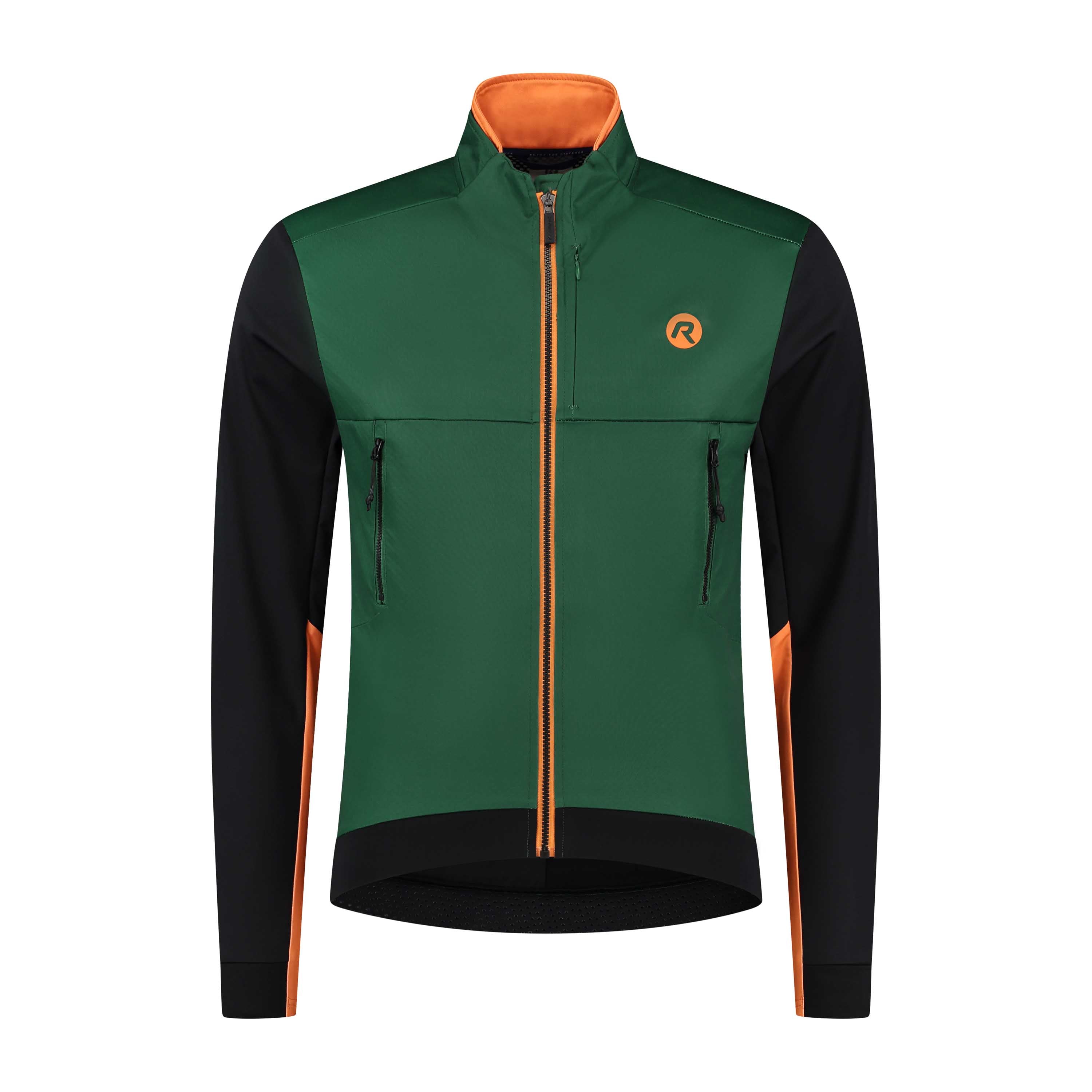 INBIKE Winterfietsshirt voor heren, fietsjack van fleece, winddicht, thermisch, silm fit voor MTB, loopfiets en dagelijks gebruik, Khaki (stad), XL