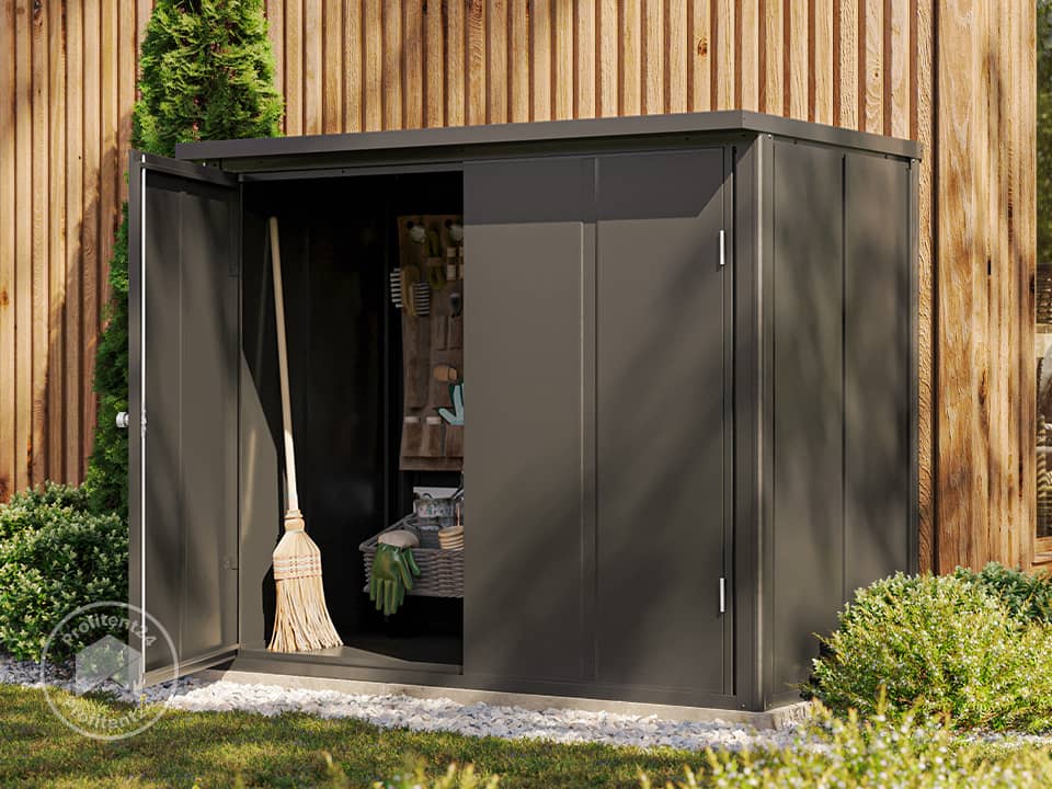 Metalen tuinkast 156x84 cm kopen, antracit (GFPV00861) | Profitent24