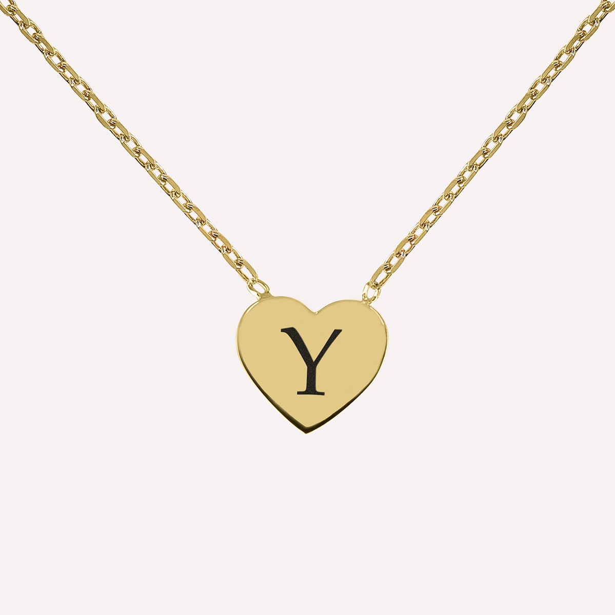 Collier médaillon coeur plaqué or personnalisé - 2577