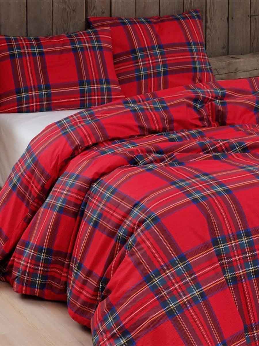 Copripiumino Home Linge Passion Charlest - 240x260 Cm + 2 Federe 63x63 Cm - Microfibra Morbida Tocco Pesca - 3 Pezzi