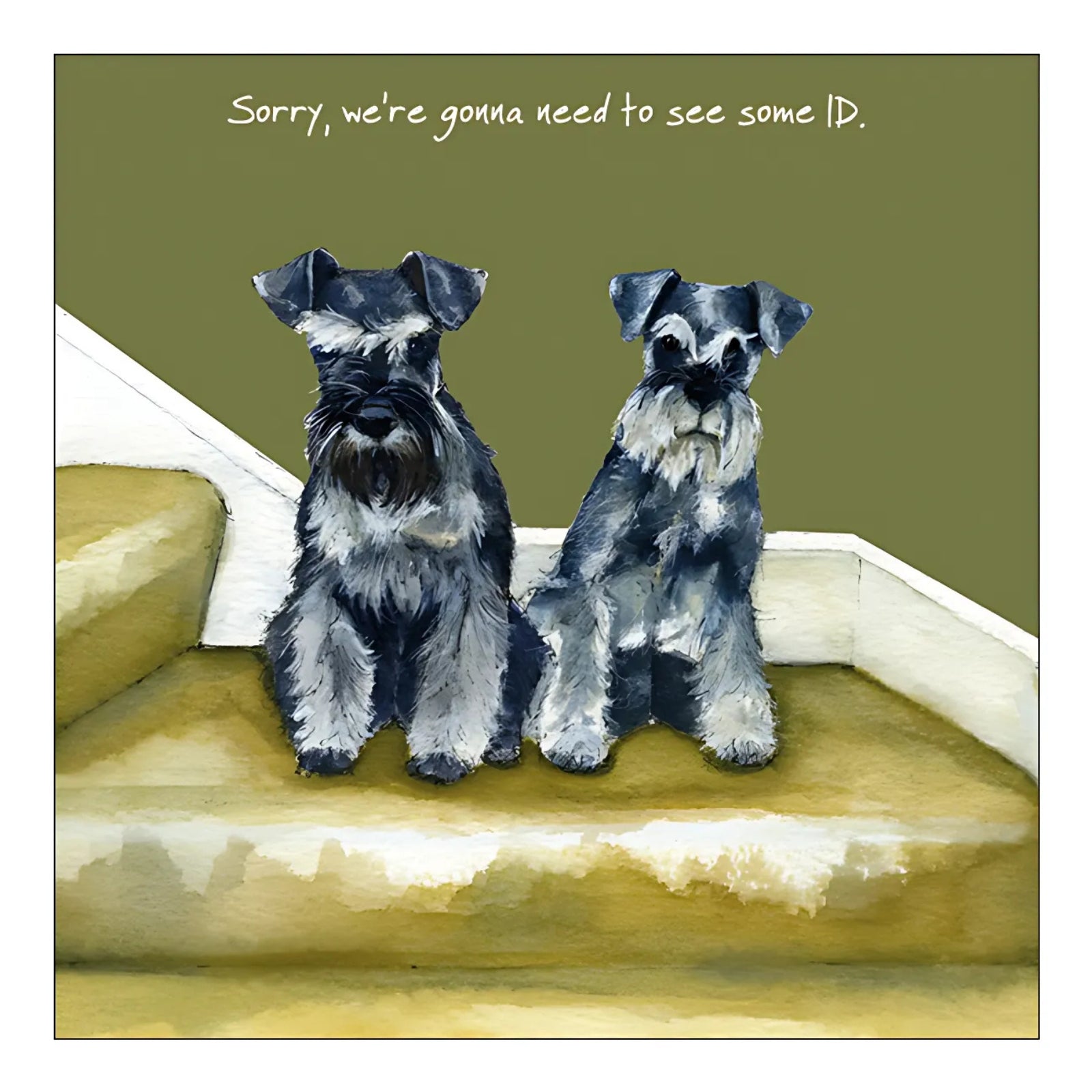 ID Schnauzers Little Dog Laughed Greeting Card – Love Kate's