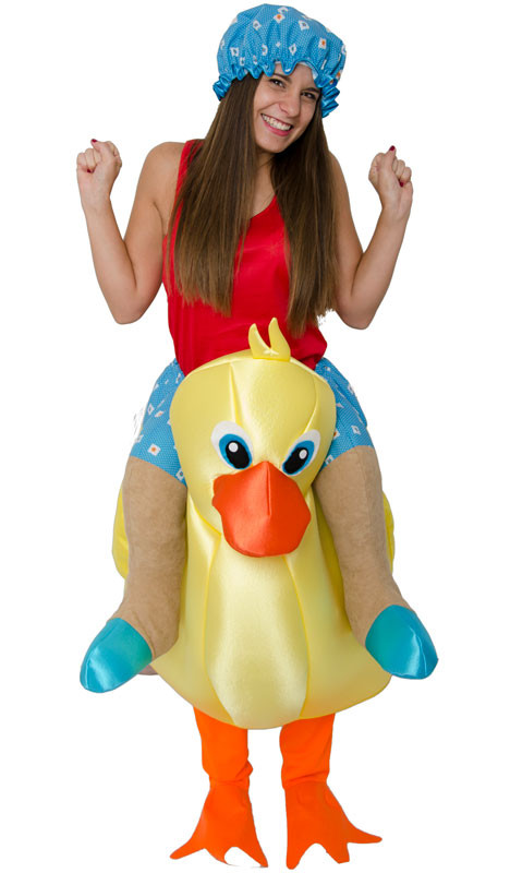 Disfraz De Pato De Goma Para Adultos – Divertido Traje De Animal Amarillo Para Halloween Y Carnaval