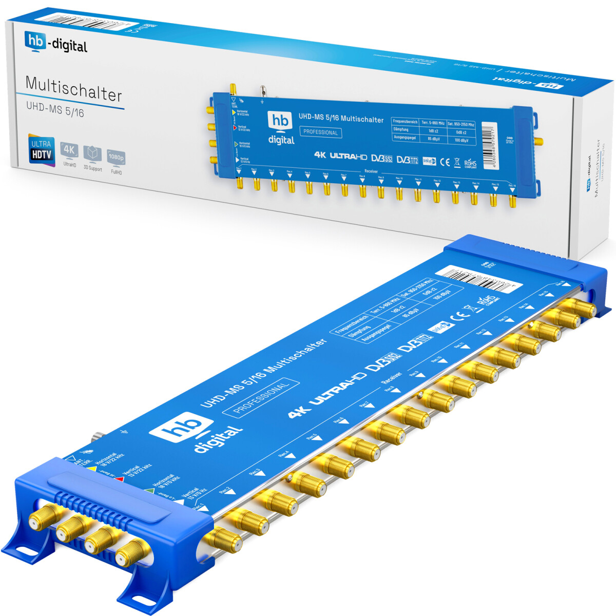 Hejia 5x5x16 Cascade Multiswitch - 5 in 16 Out CATV Multi-switch Hejia 5x5x16 Cascade Multiswitch - 5 in 16 Out CATV Multi-switch