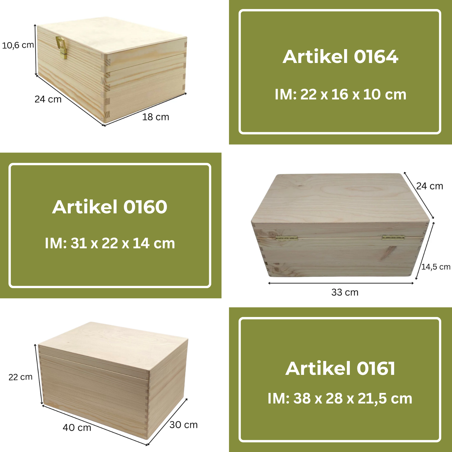 Kesper Aufbewahrungsbox Mit Klappdeckel - 29 X 19 X 13,5 Cm - FSC