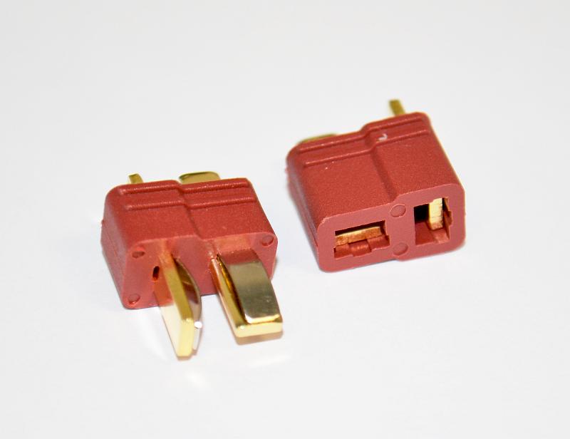 T-Stecker Adapterkabel 2er-Set – 14 AWG, 5 Cm, Stecker Auf Buchse, Für RC-Modelle & Akku-Anschluss