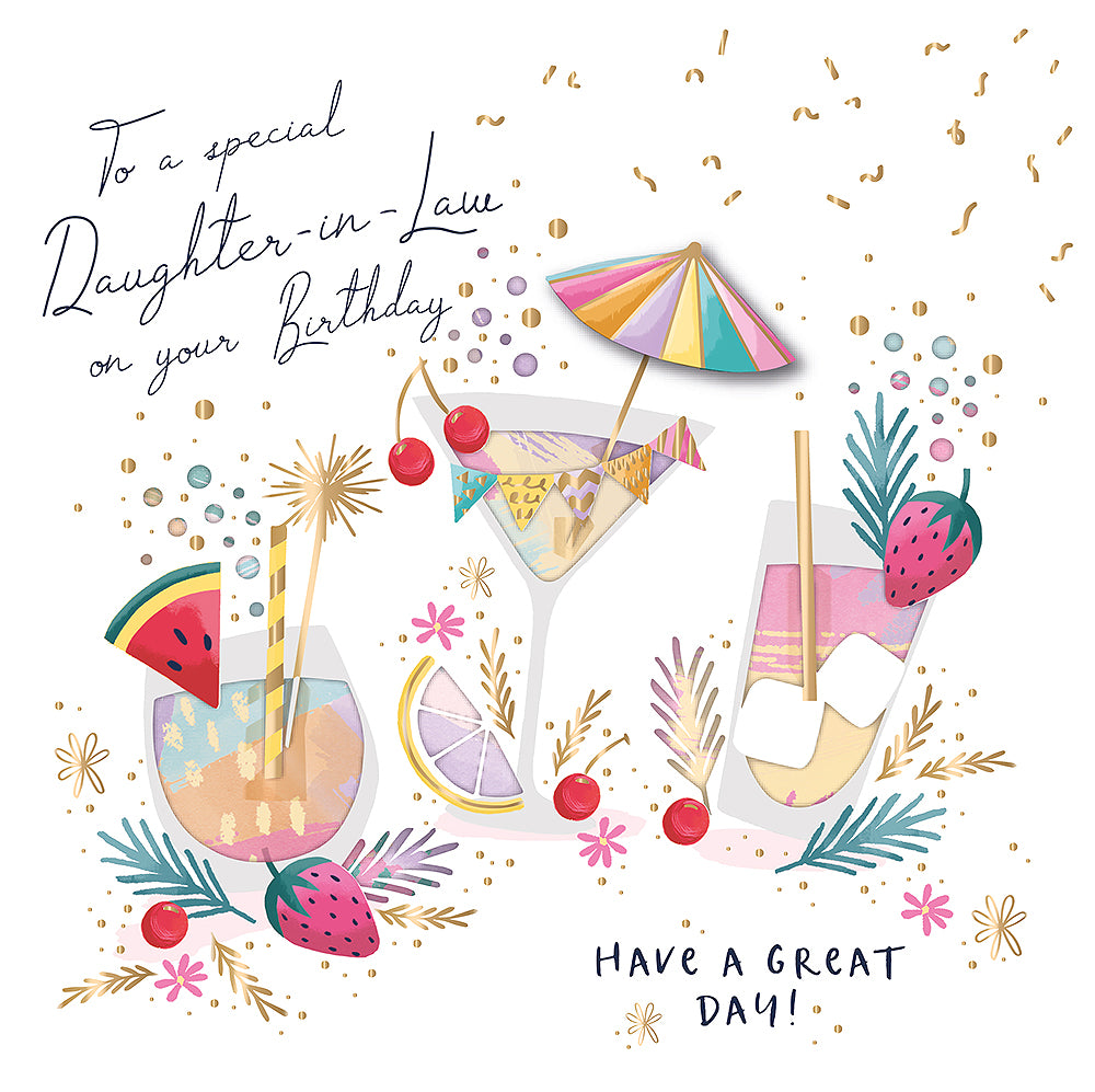 Personalised Daughter-in-law Birthday Card: Pink Balloons, 30th 35th 40th 45th 50th 55th 60th, Birthday Card For Daughter In Law - UK 6 thumbnail image