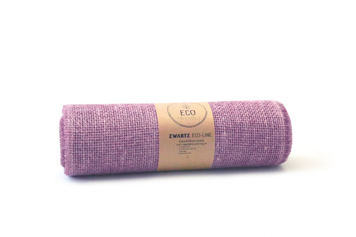 Tischläufer Lavendel Jute 30cm x 5m Rolle