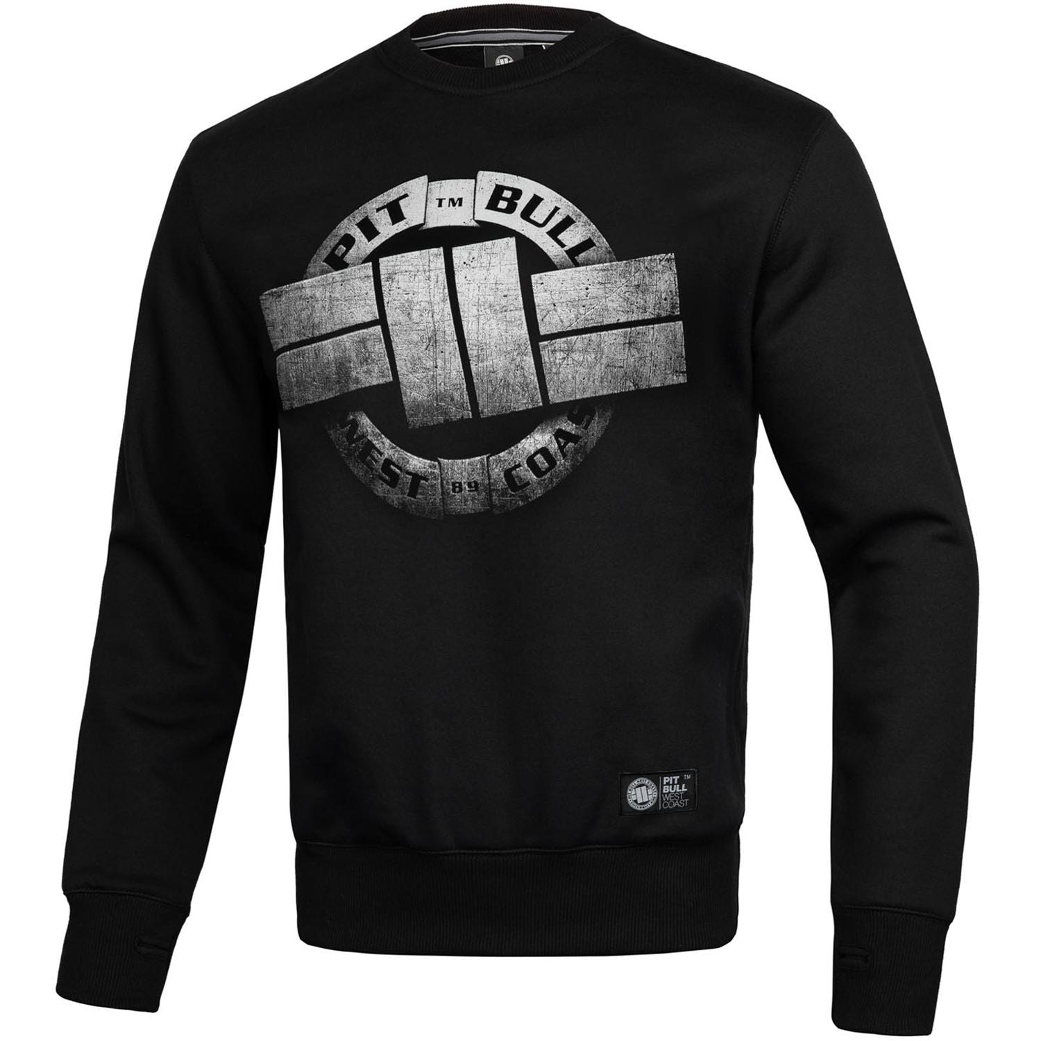 Pit Bull West Coast Sweater, Steel Logo X, black, XL Clothing