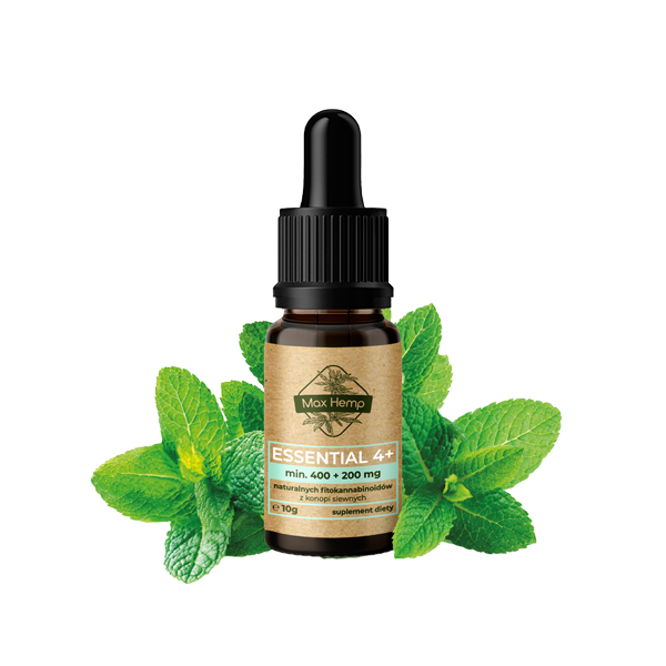 Olejek CBD Essential 4%+ z miętą | Max Hemp®