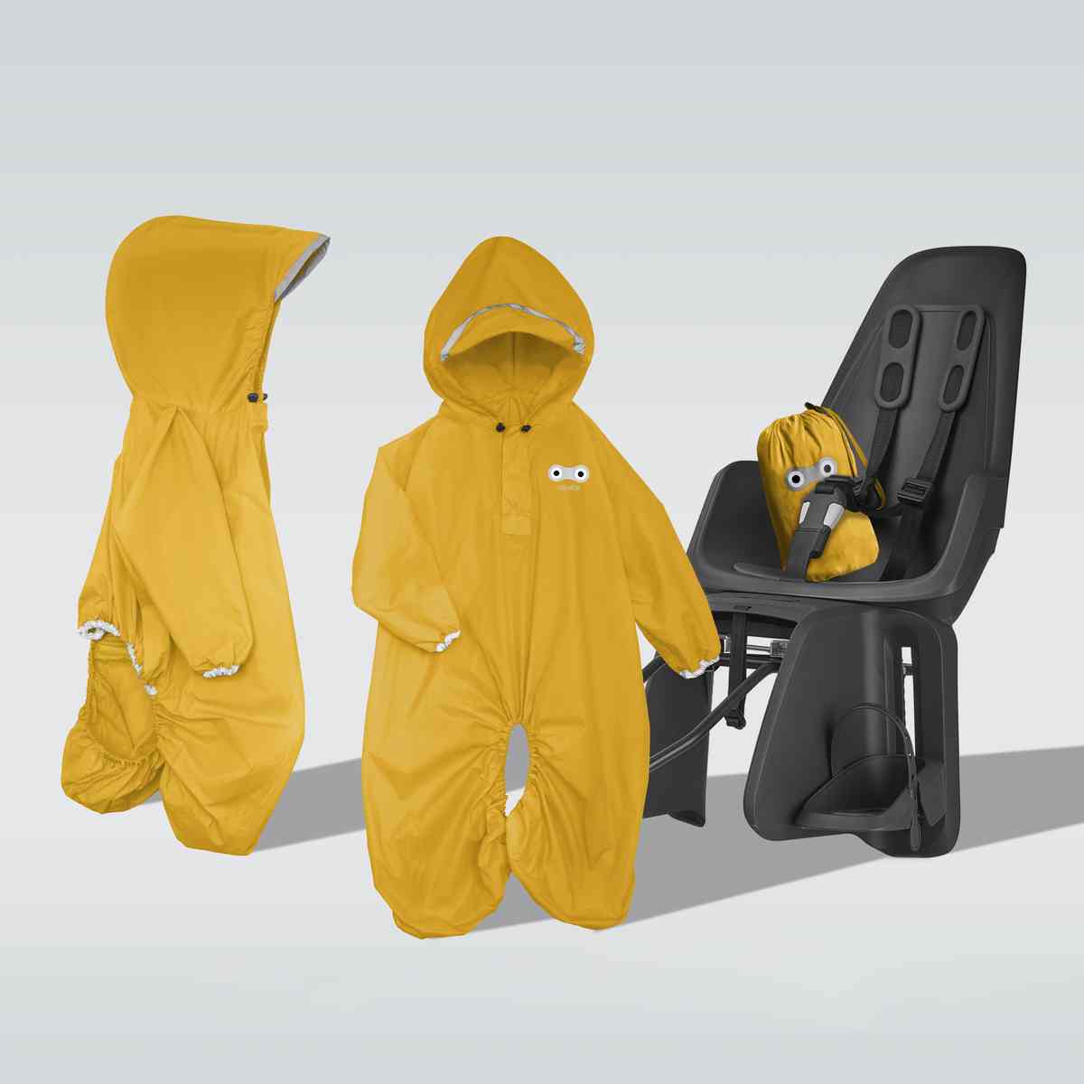 Housse De Pluie Pour Siège Enfant – Polyester 210d – TPU Transparent – Protection UV, Vent, Pluie – Pliable – Pour Sièges Vélo Arrière