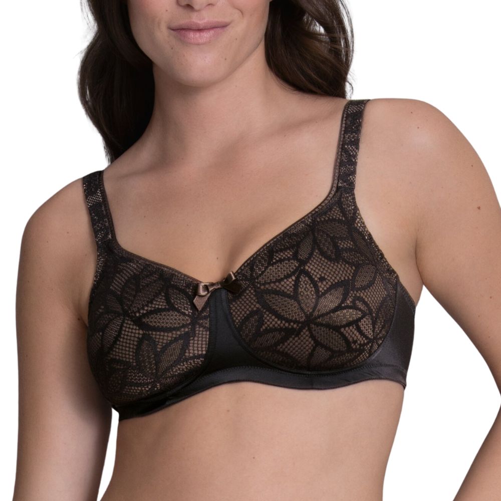 Sujetador mastectomía SELENA color negro con cazoletas Anita