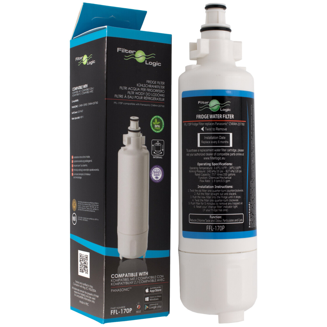 Side By Side Kühlschrank 3X AQUACREST DA29-00020B Kühlschrank Wasserfilter, Kompatibel Mit Water Filter