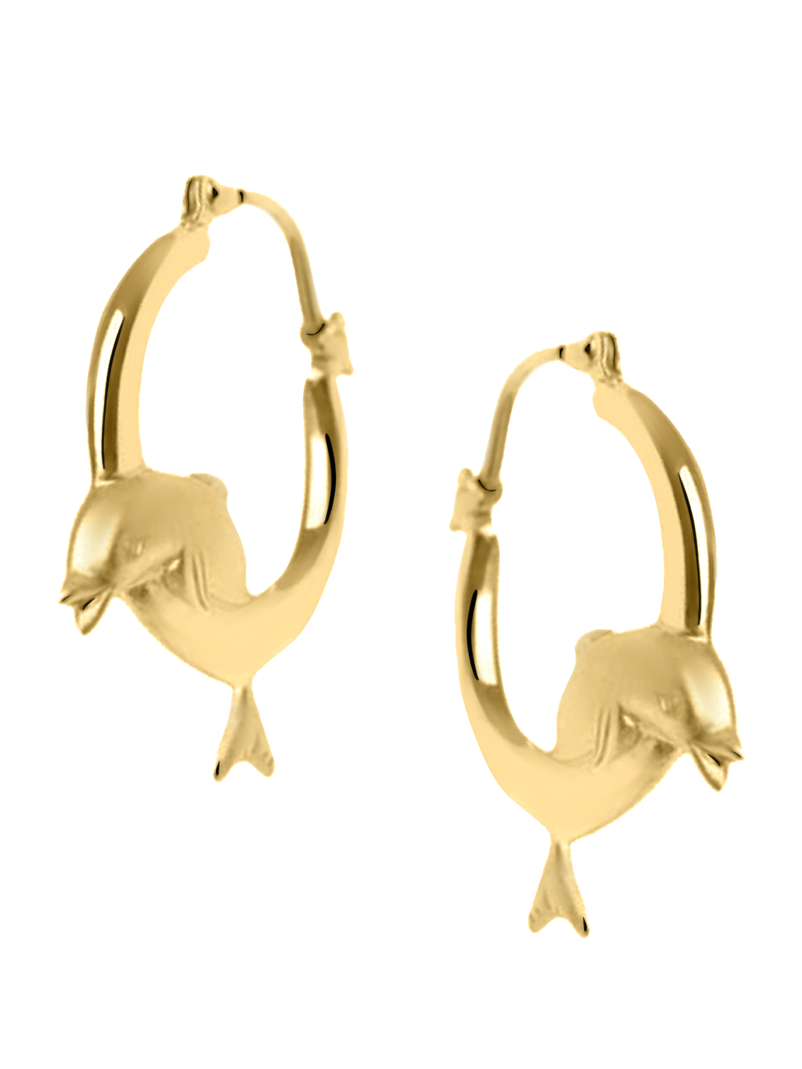 Creolen Ohrringe Gelbgold Delfin Cheryl