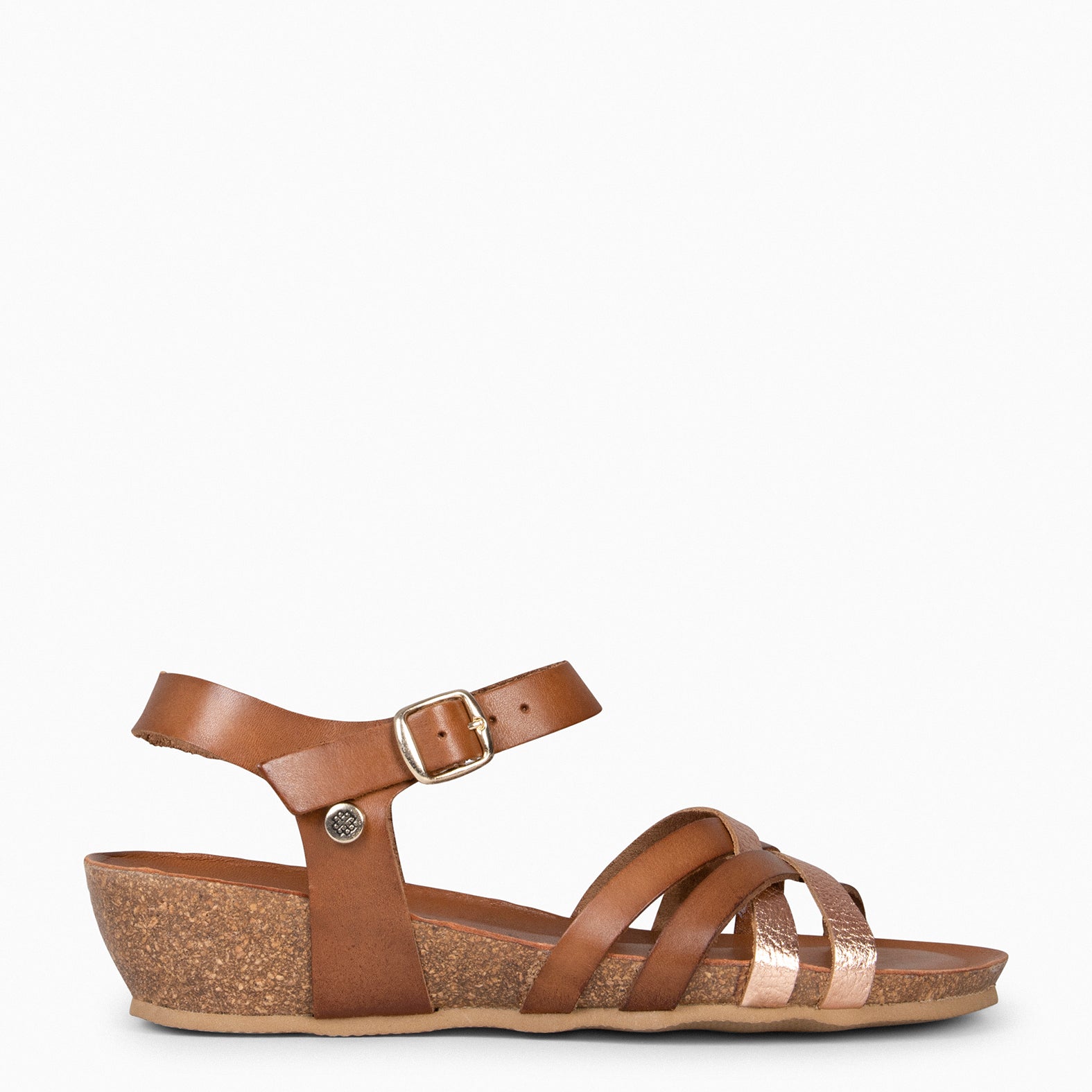 HANAE – Sandales à talon compensé en liège MARRON miMaO ®