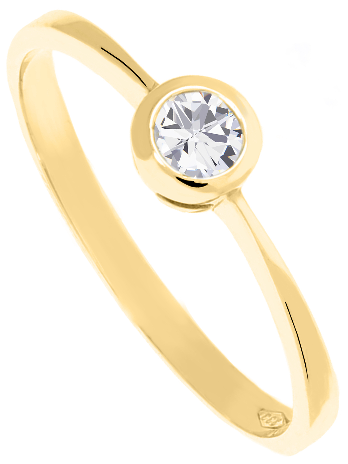 Damenring Solitär Karat Gold mit Zirkonia kaufen 56 Nuance