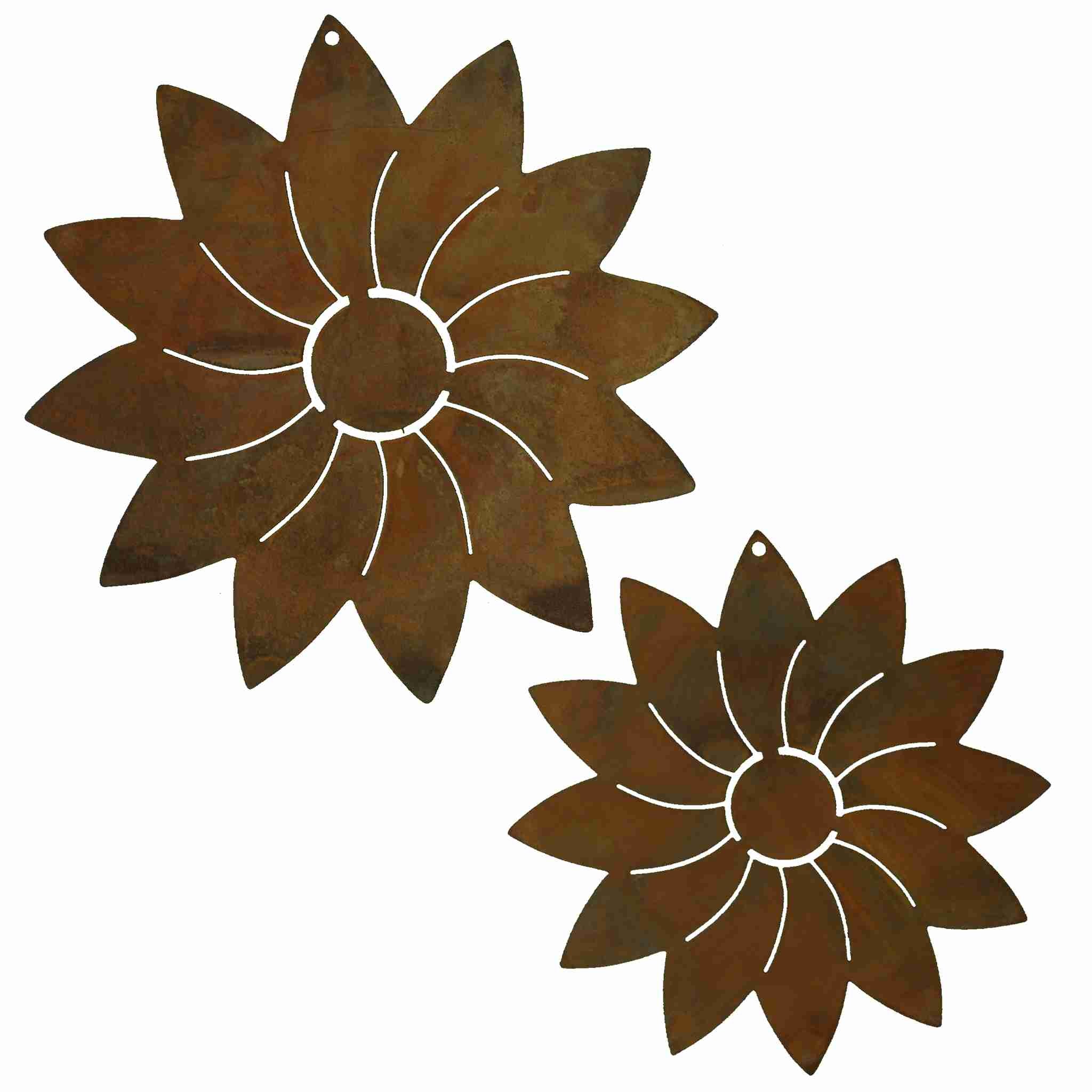 Metallblume – Rost Blume zum Stecken oder Hängen Ø 13 / 17