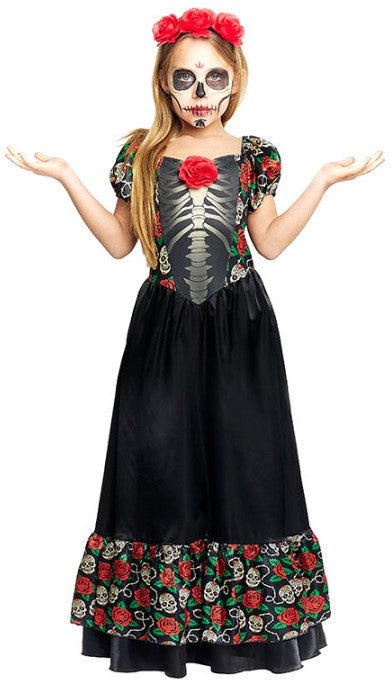 Día De Disfraz De Catrina Mexicana Para NiÃ±a Disfraz Vestido De