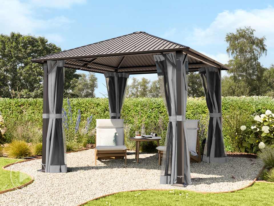 Garden gazebo 3x3 Steel (Hardtop), sides (300219) House of Tents