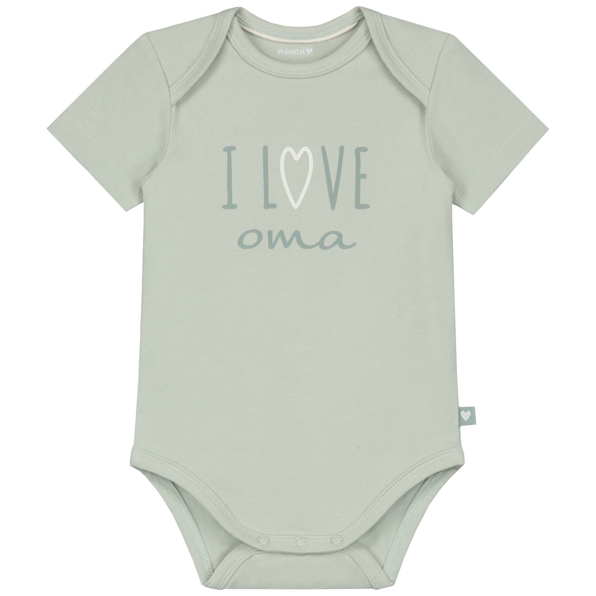 Prénatal romper i love oma groen korte mouwen Prénatal