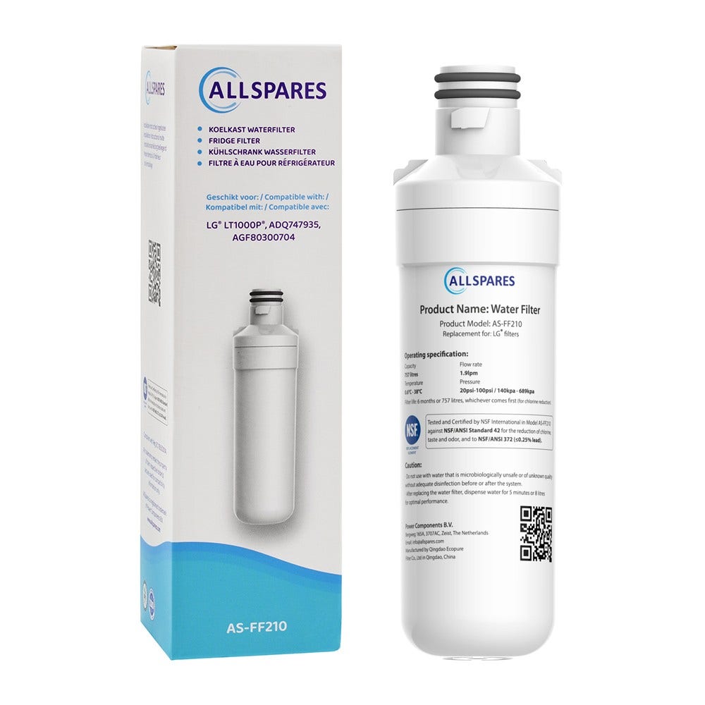 Wasserfilter + Luftfilter 3er Set Für LG/Kenmore – LT1000P Kompatibel, 6 Monate Haltbarkeit, Kokosnuss-Kohle