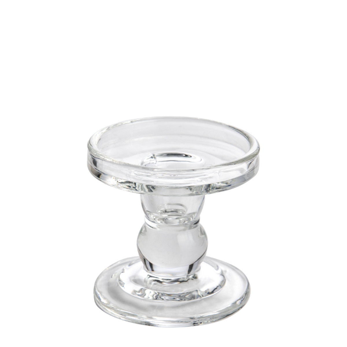 Dual-Kerzenständer für Spitz- oder Stumpenkerzen Glas 9cm