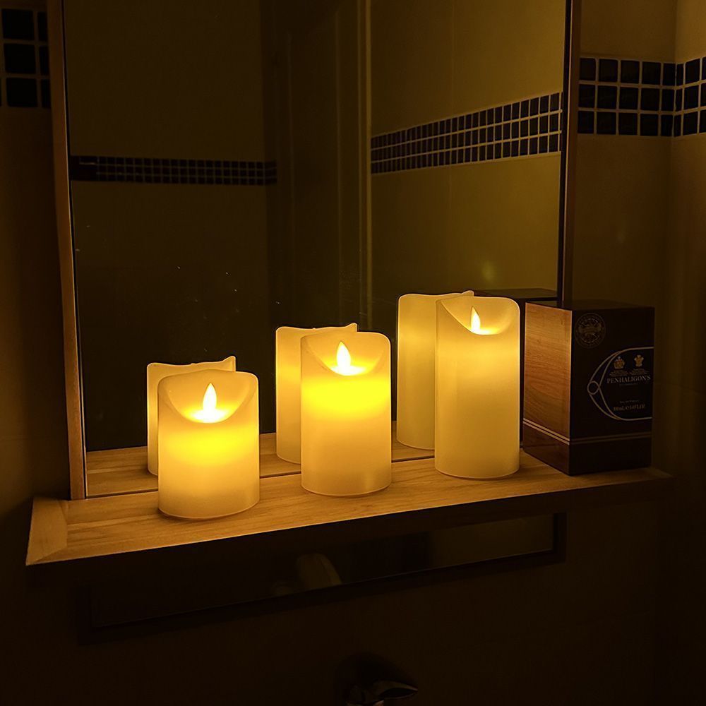 Bougies LED Rechargeables - Lot de 12 - Flamme Vacillante - Autonomie