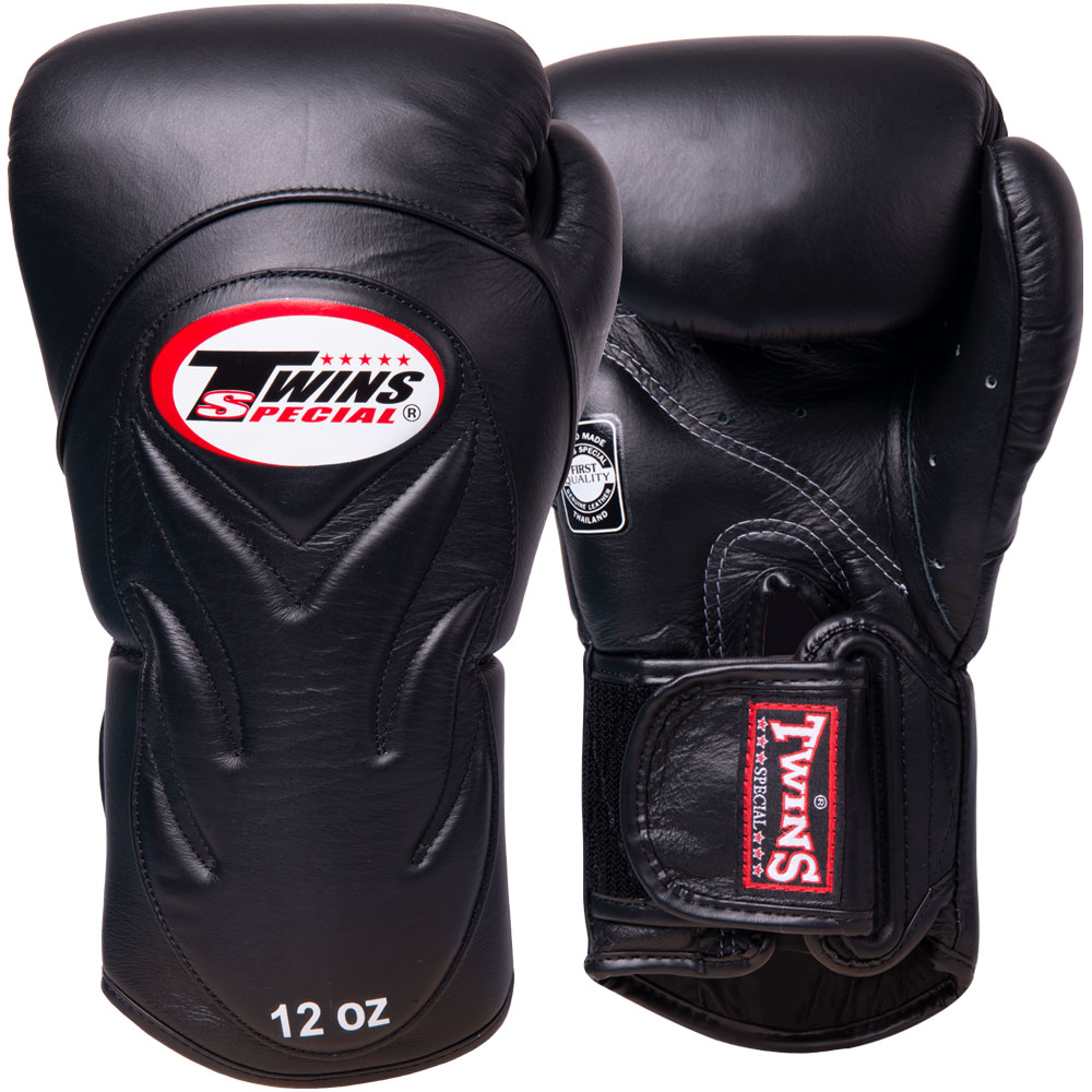 TWINS Special Boxing Gloves, Premium, BGVL-6, black, 12 Oz