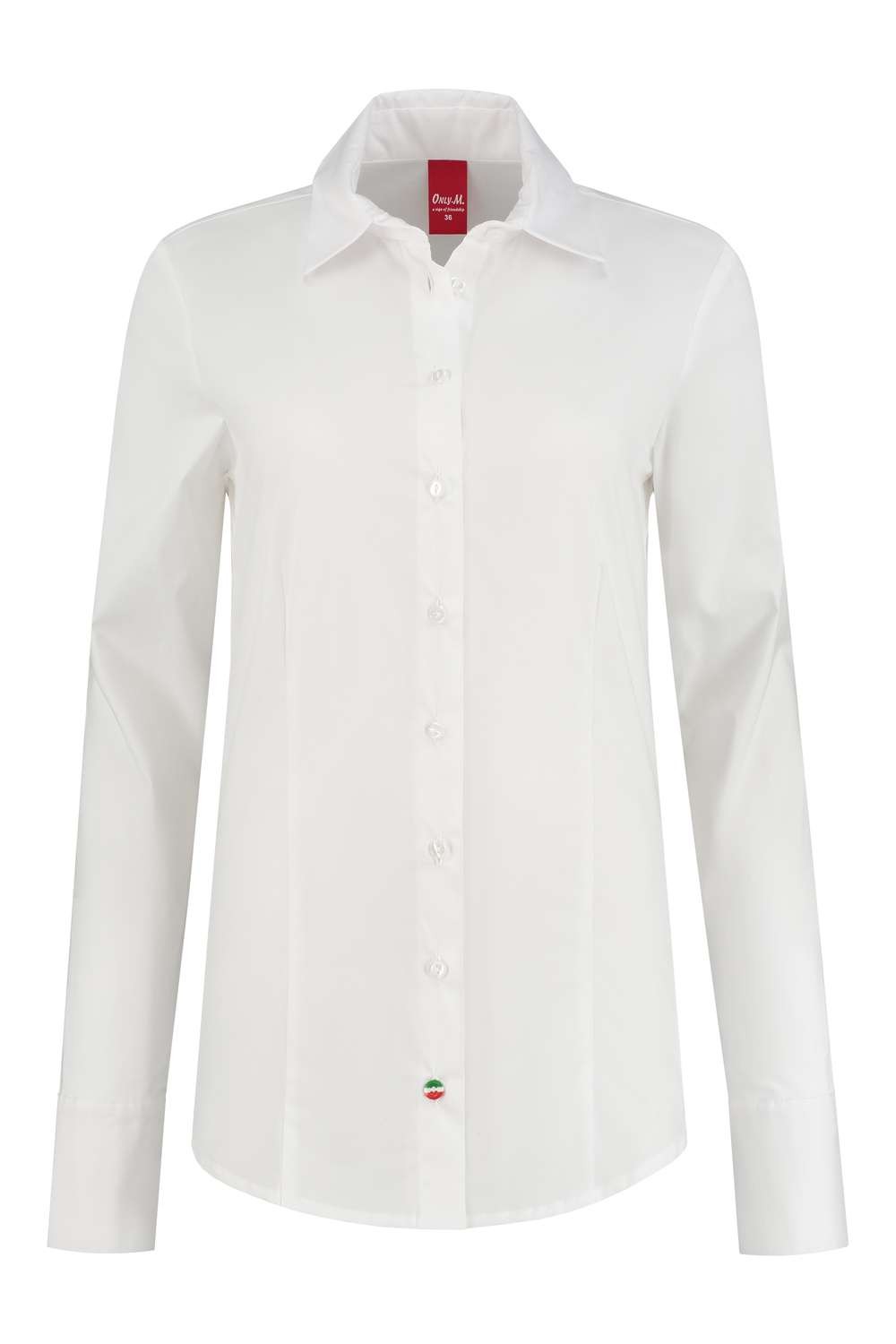 Only M - Blouse Basic Wit extra lange mouw