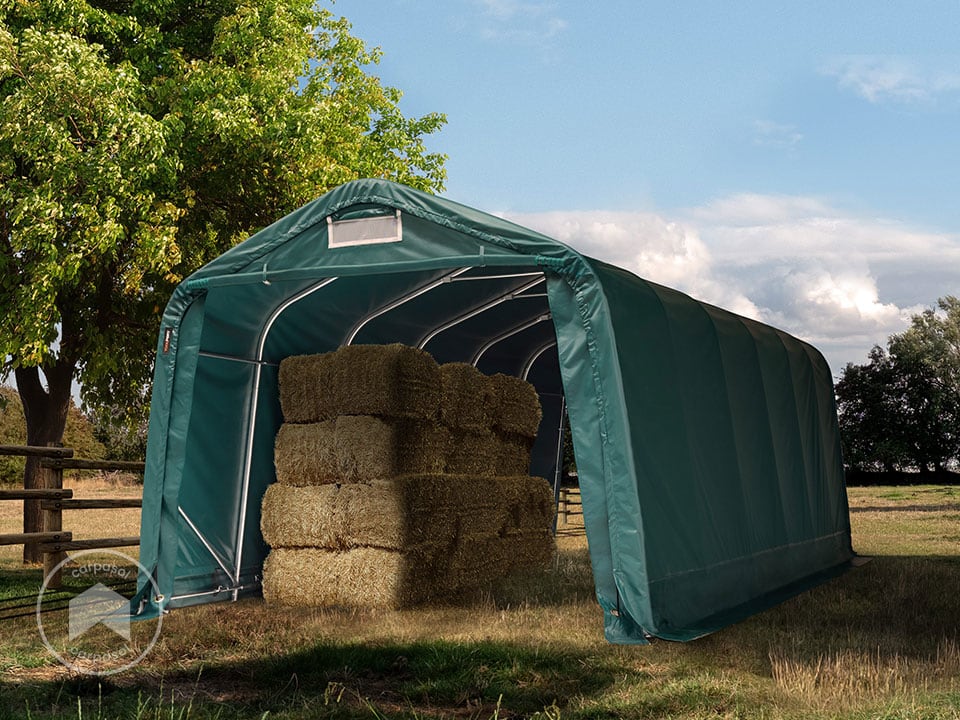 Farm storage tent 3.3 x 7.2m dark green (99543) | House of Tents