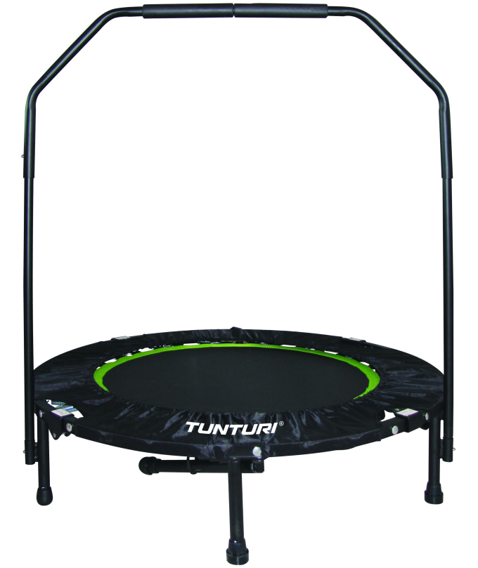 Fitness Trampolin Indoor, 106 Cm Klappbar Mini Trampolin Indoor Mit 3-Fach Höhenverstellbarem Griff, X-Rahmen Für Extra Stabilität, 200 Kg Tragkraft, Trampoline Klein Für Kinder Zuhause & Training
