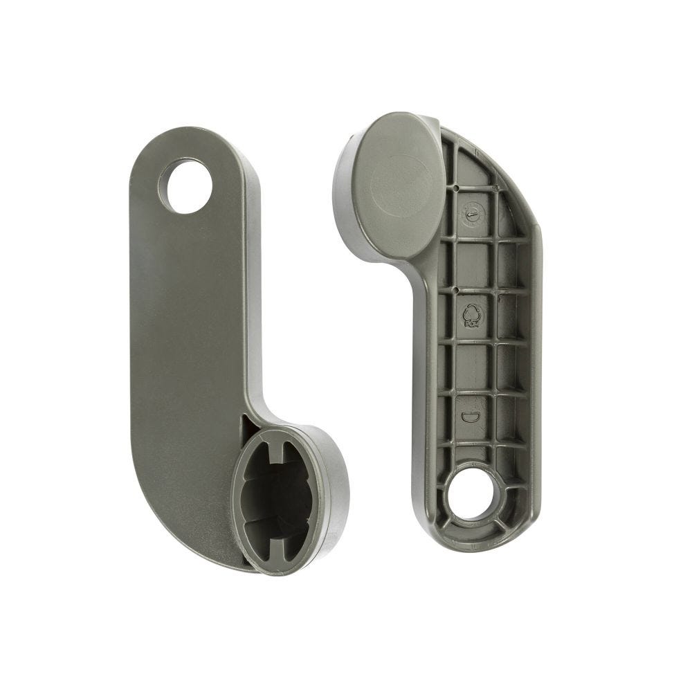 Crossbar support (x2) Alu Cham/Cham Elips Polymère Grey Anthracite